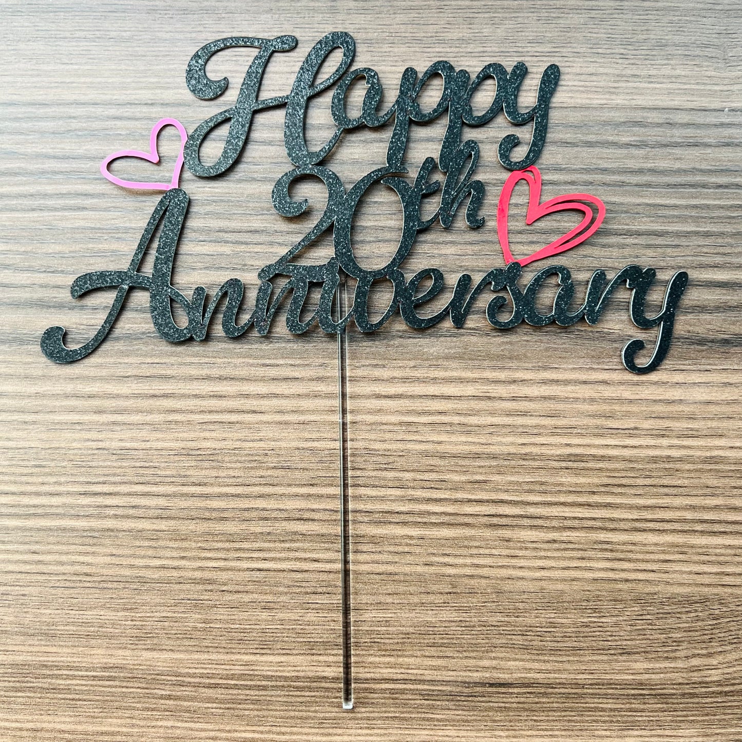 Happy Anniversary Cake Topper - customized year