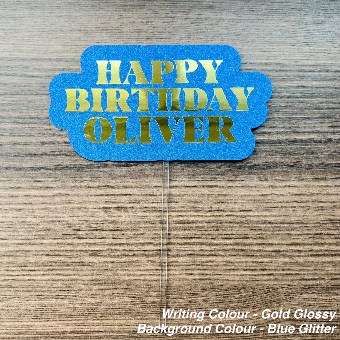 Happy Birthday Cake Topper - customized name