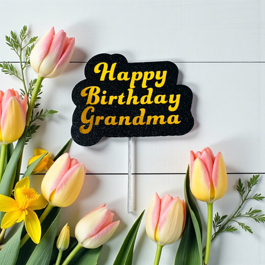 Happy Birthday Cake Topper - customized name