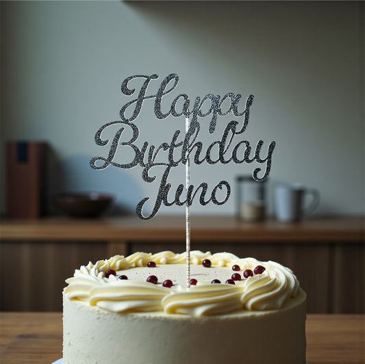Happy Birthday Cake Topper - customized name