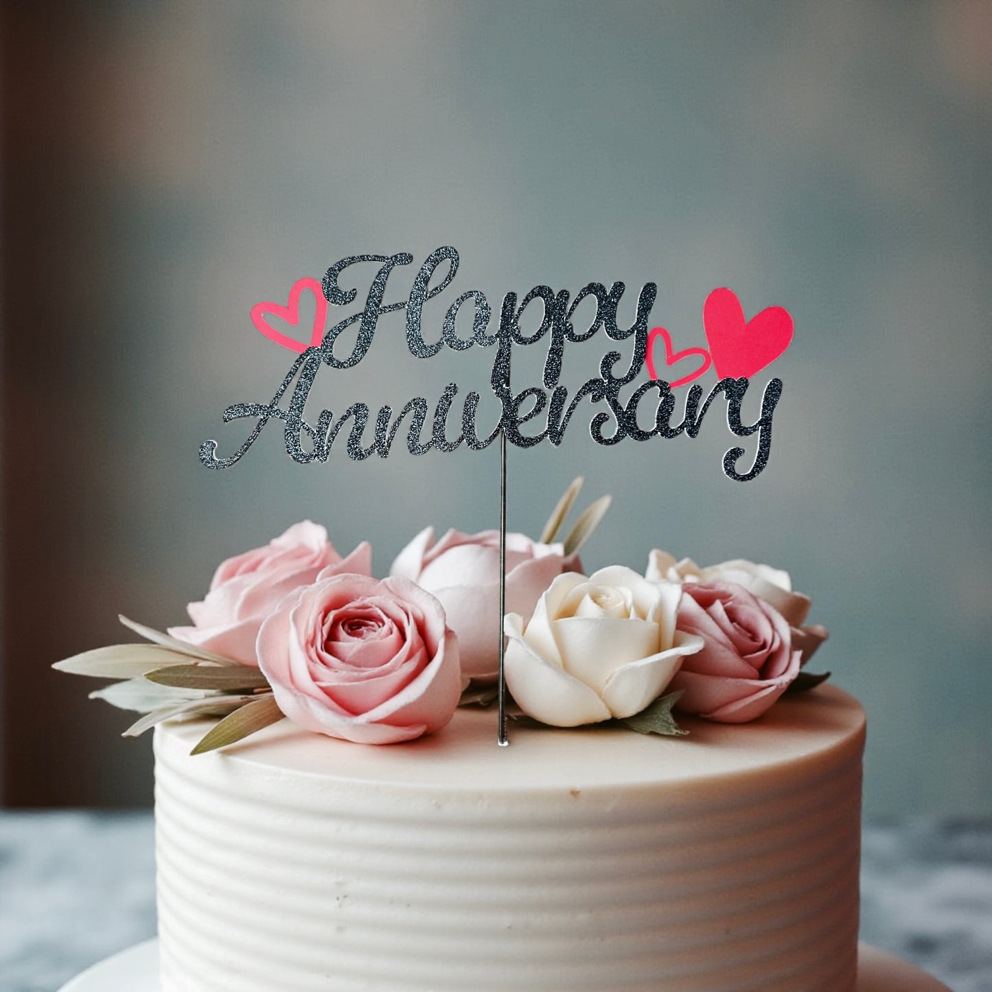 Happy Anniversary Cake Topper