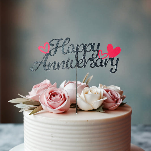 Happy Anniversary Cake Topper