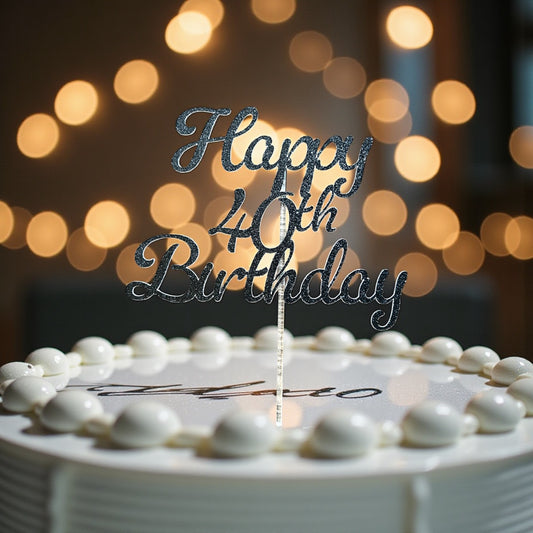 Happy Birthday Cake Topper - customized year