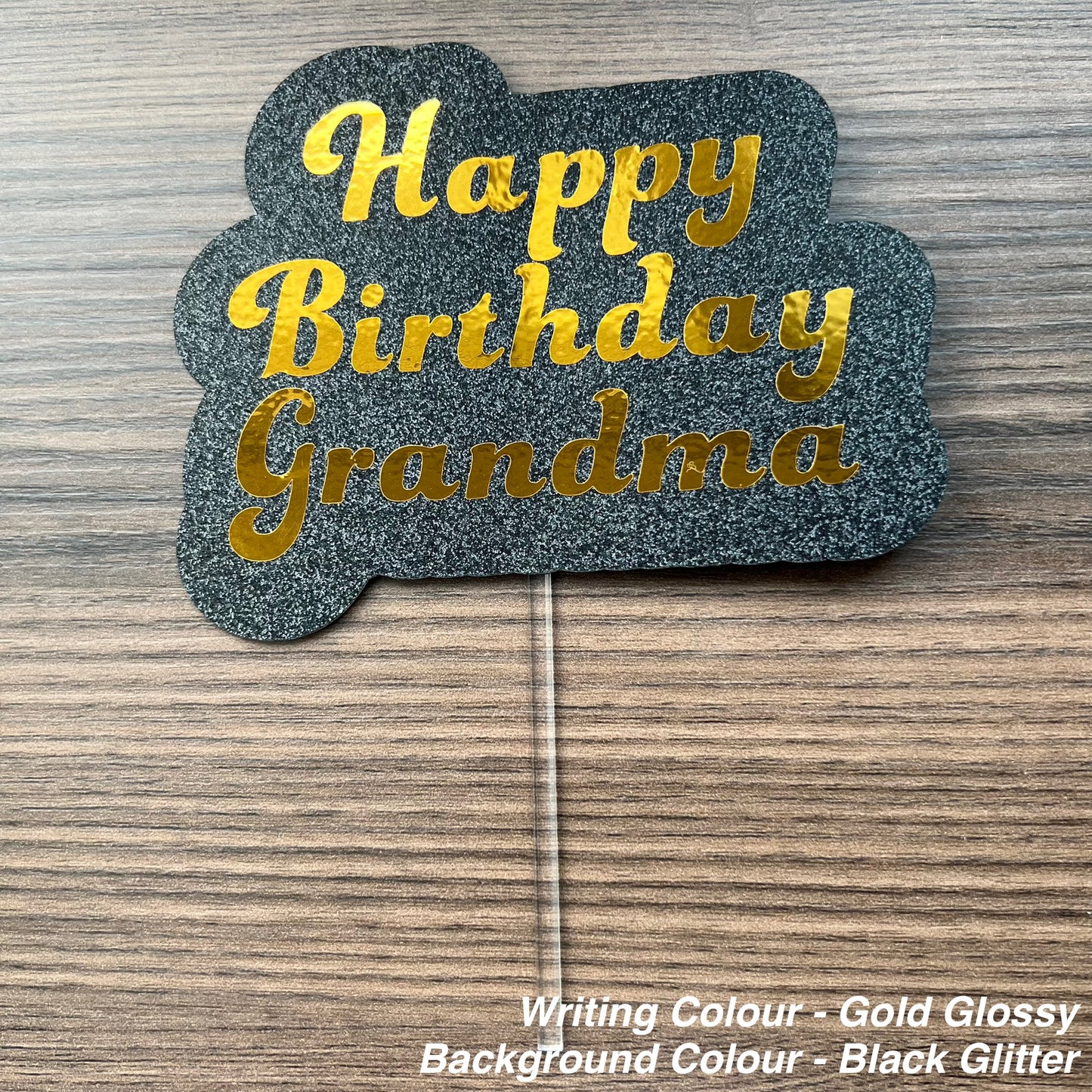 Happy Birthday Cake Topper - customized name