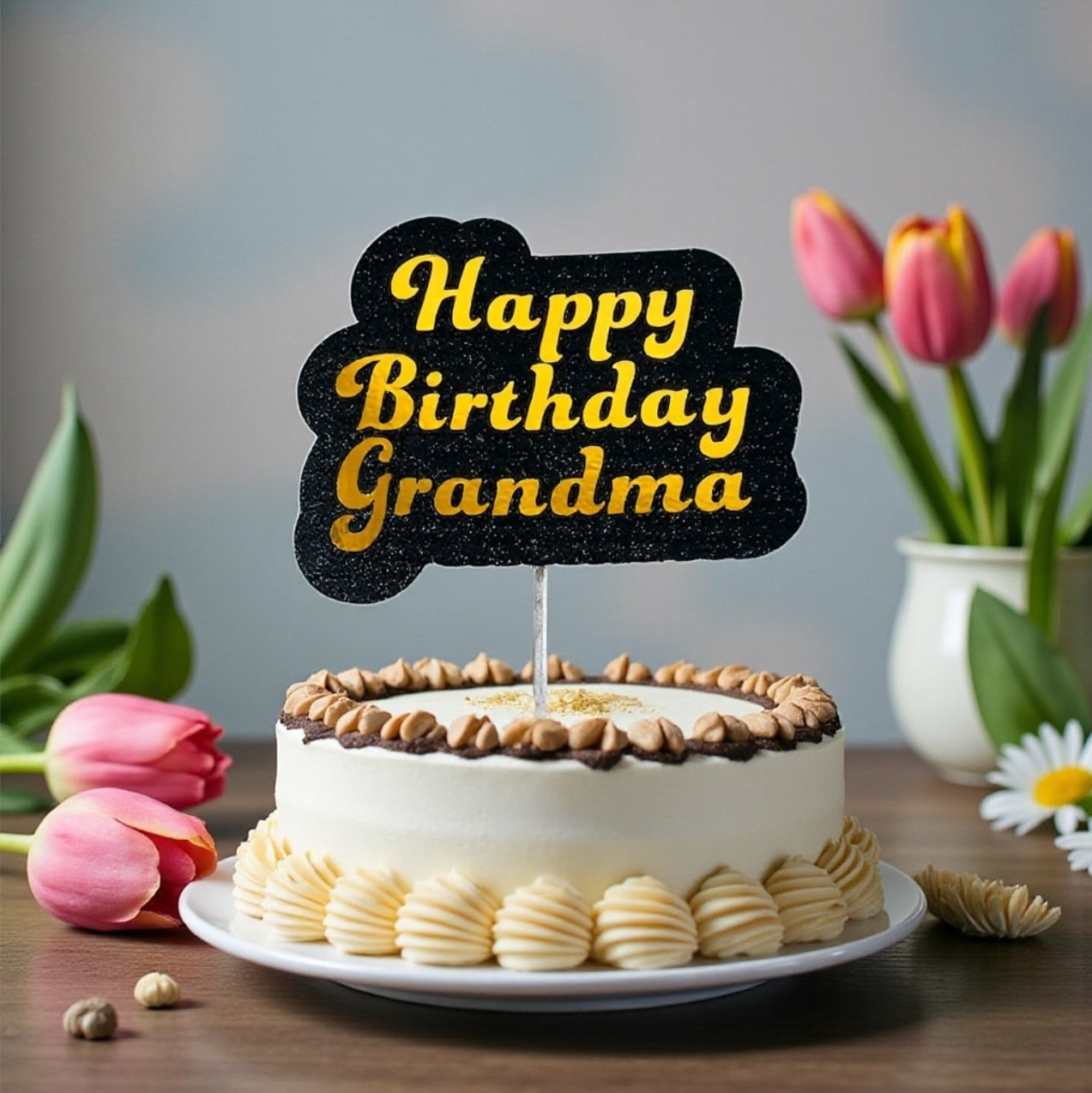 Happy Birthday Cake Topper - customized name