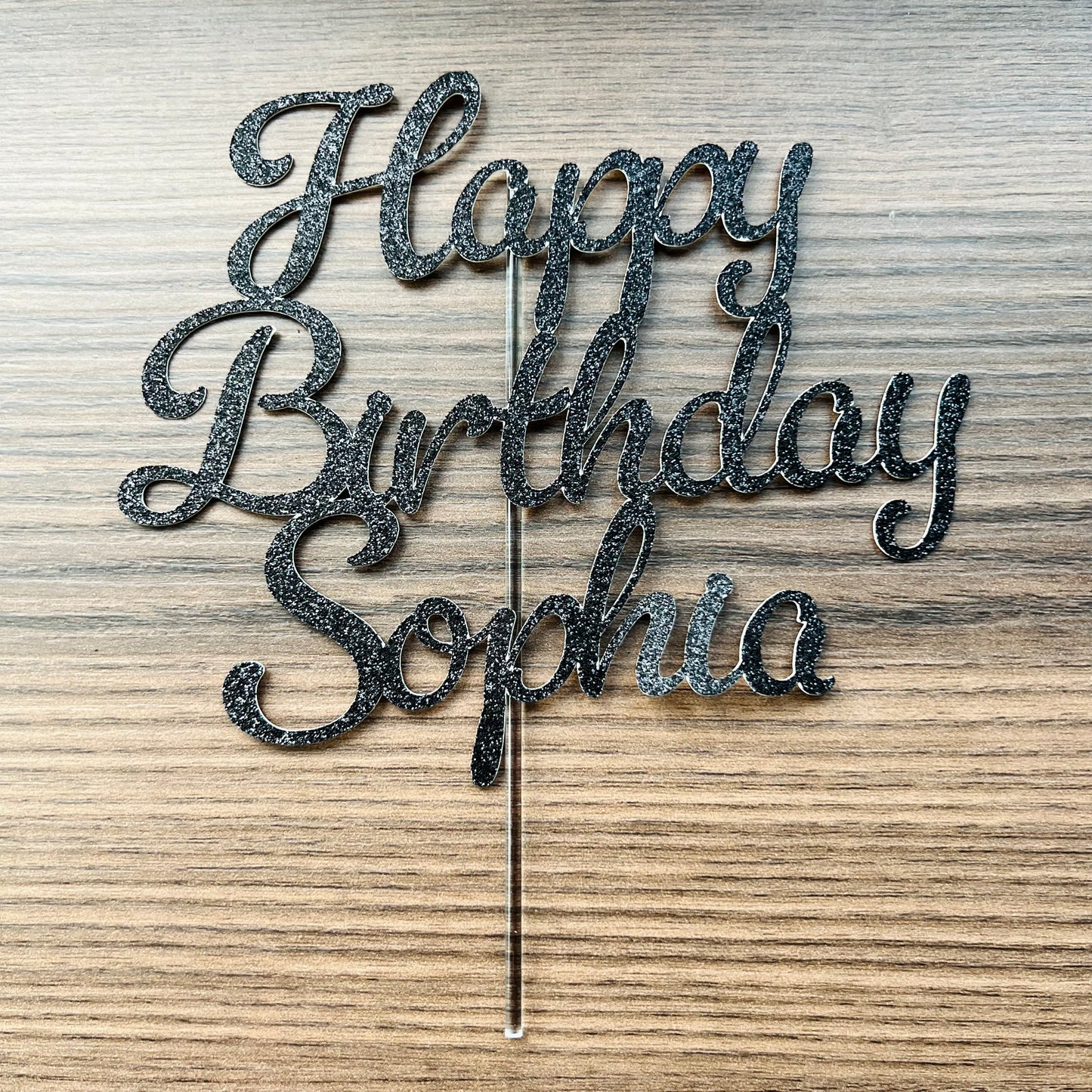 Happy Birthday Cake Topper - customized name