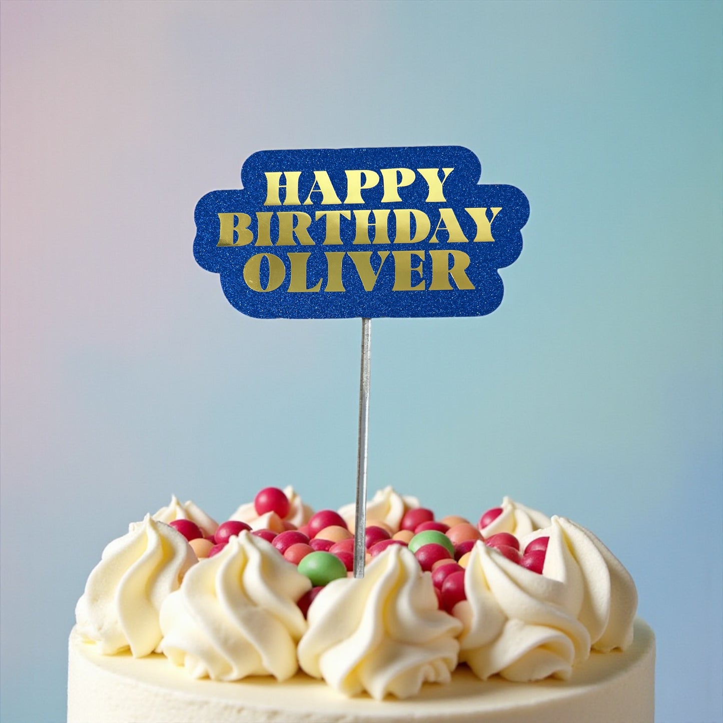 Happy Birthday Cake Topper - customized name