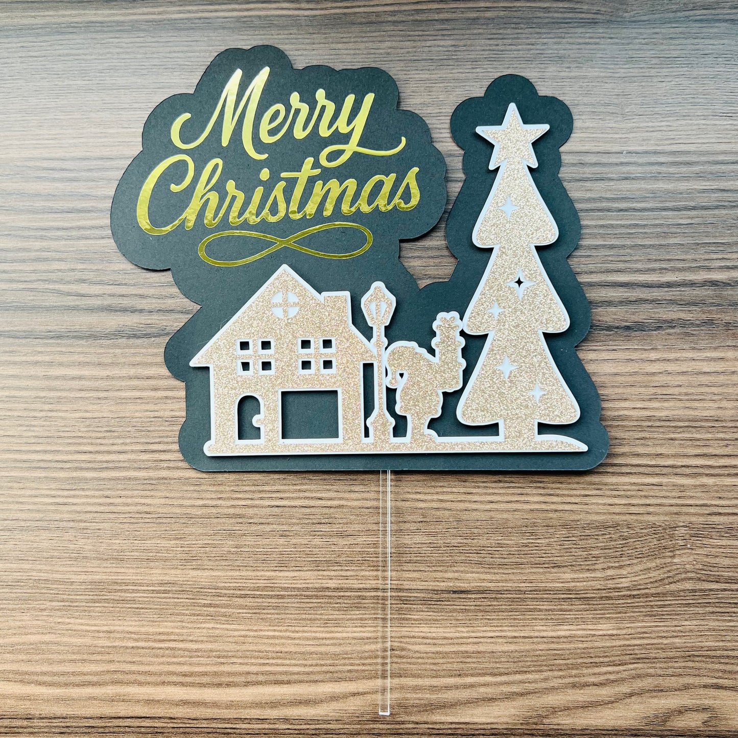 Merry Christmas Cake Topper