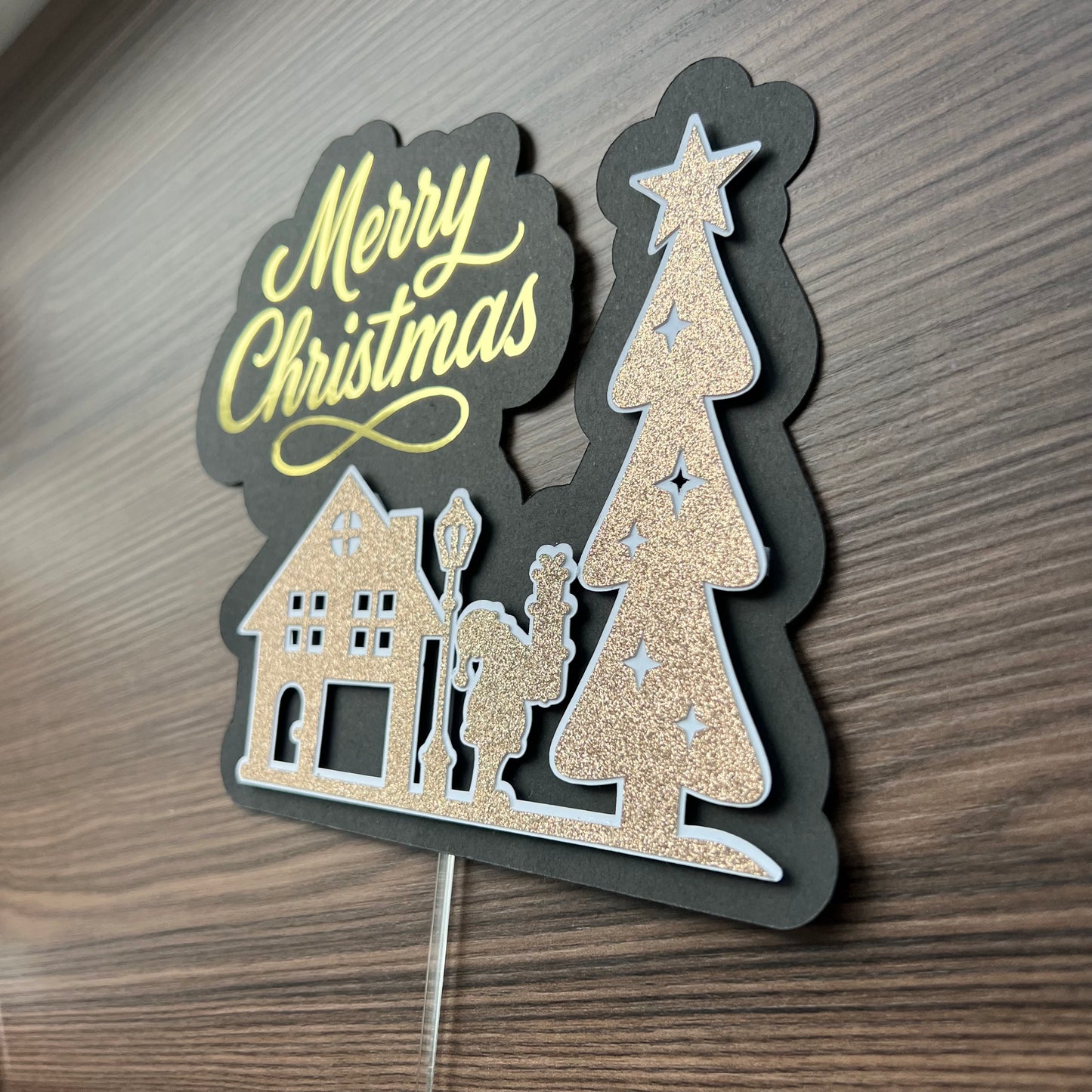 Merry Christmas Cake Topper