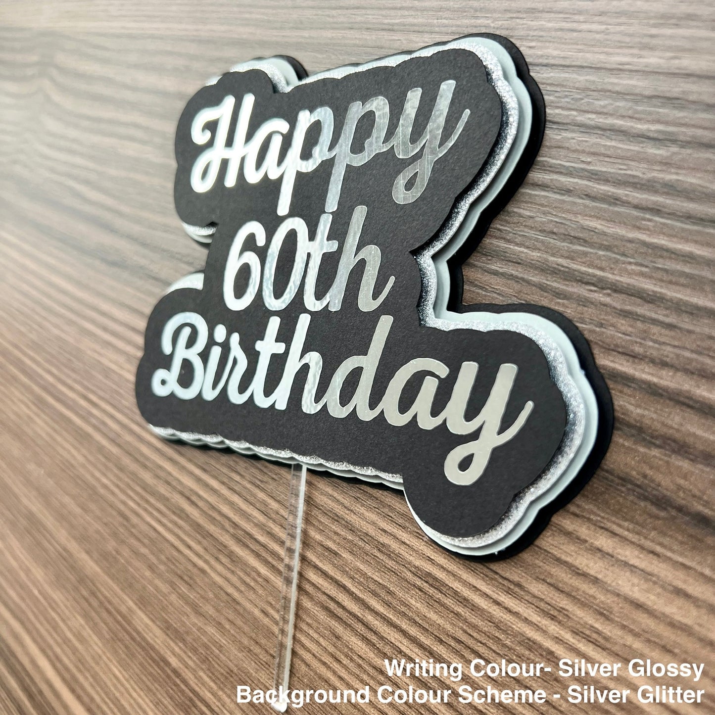 Happy Birthday 3D Cake Topper- customized year