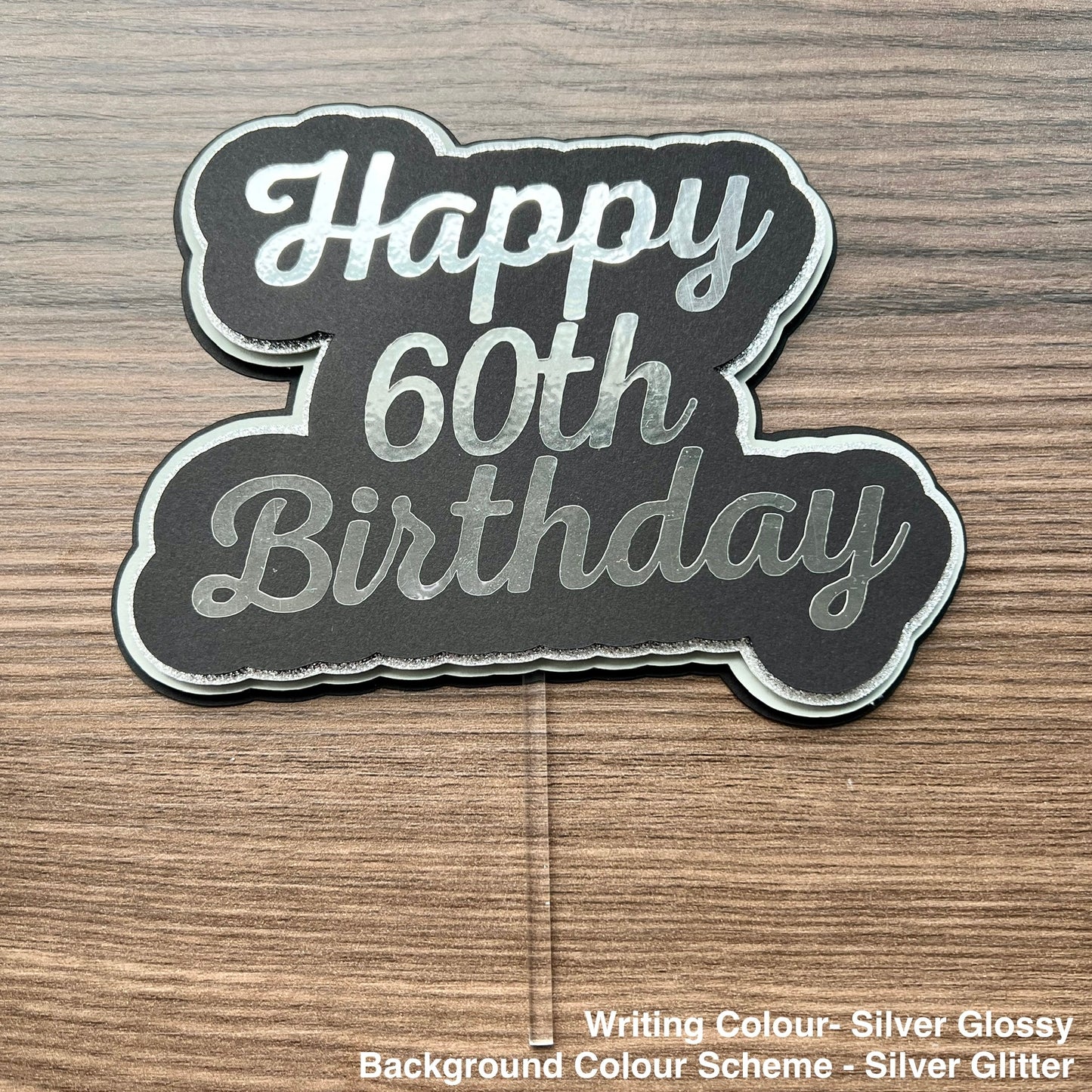 Happy Birthday 3D Cake Topper- customized year
