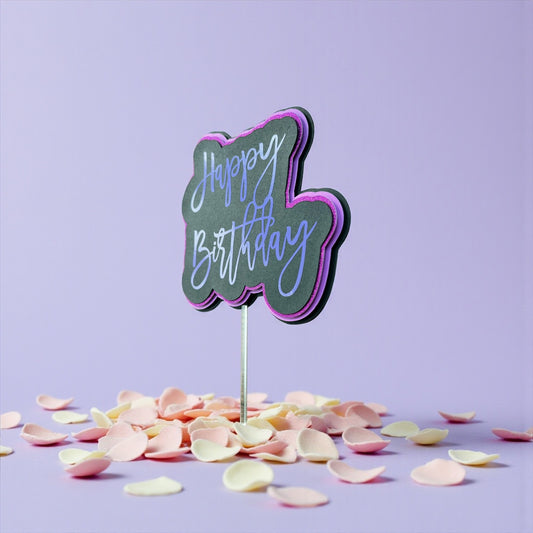 Happy Birthday 3D Cake Topper