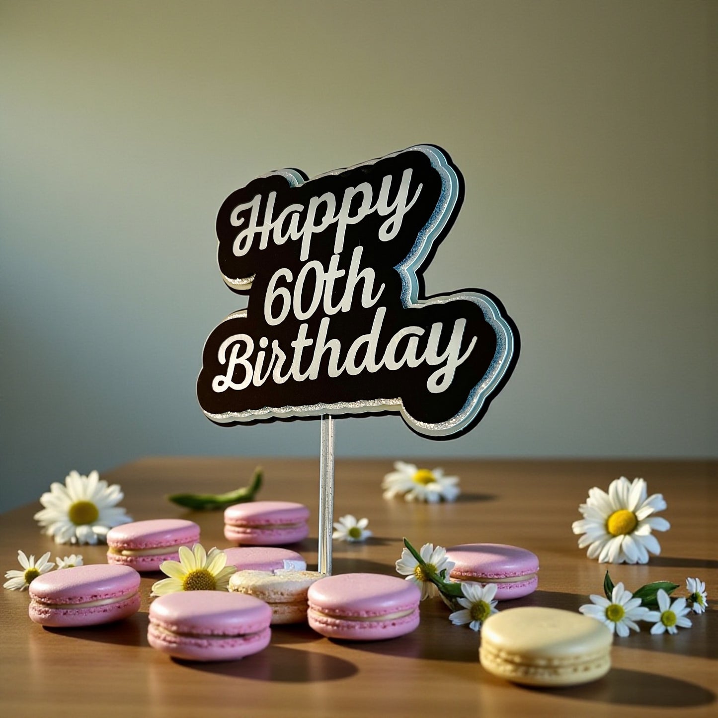 Happy Birthday 3D Cake Topper- customized year